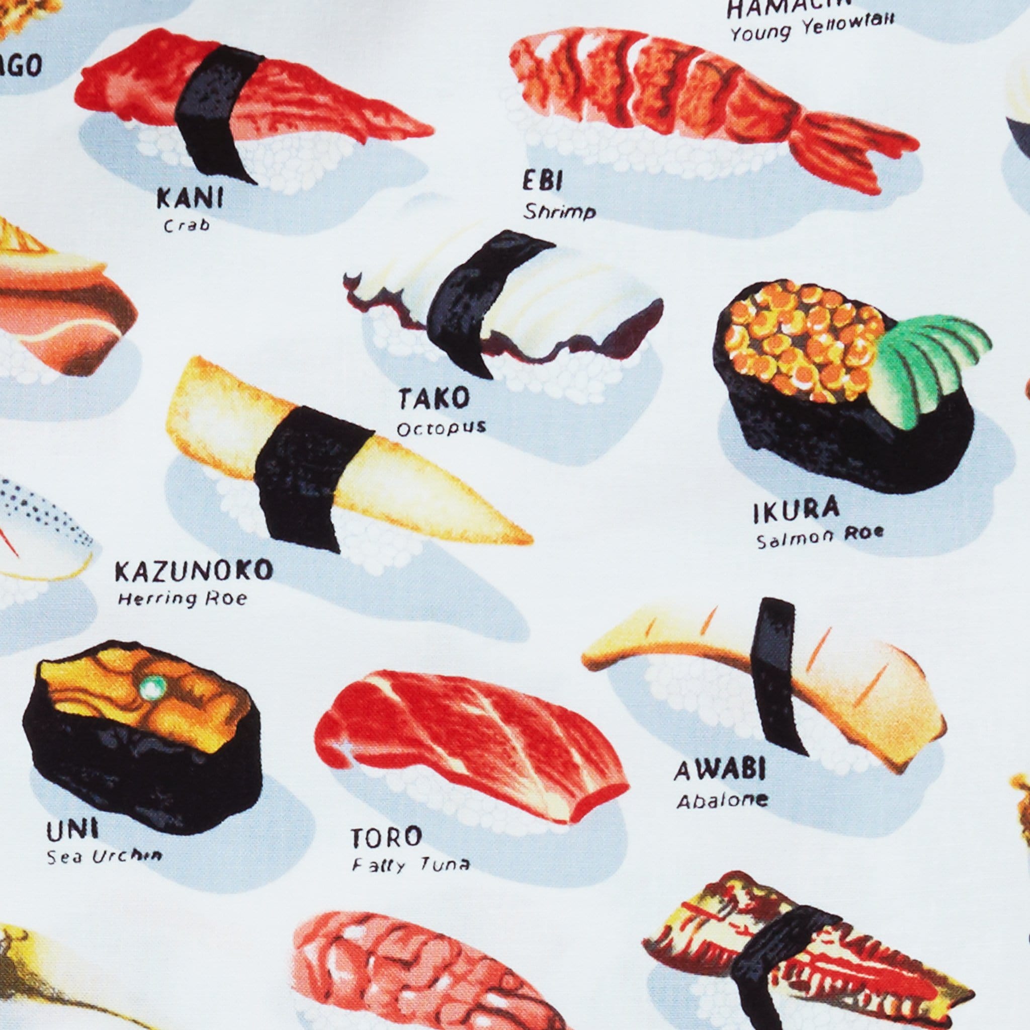 Sushi Poplin Pajama - White