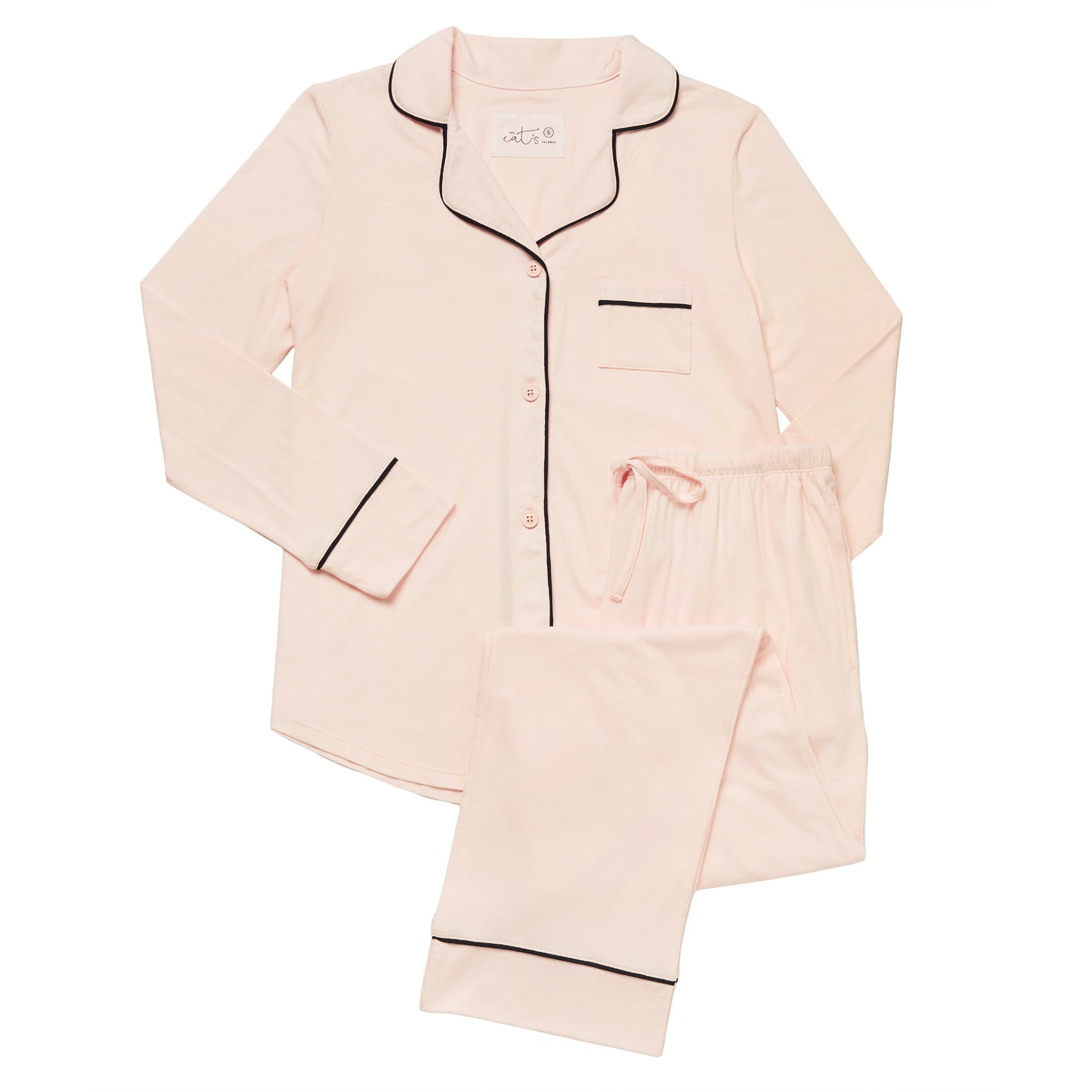 Classic Pima Knit Pajama - Powder Pink