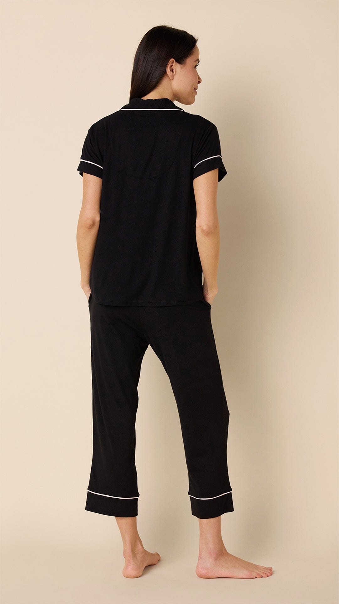 Classic Pima Knit Capri - Midnight