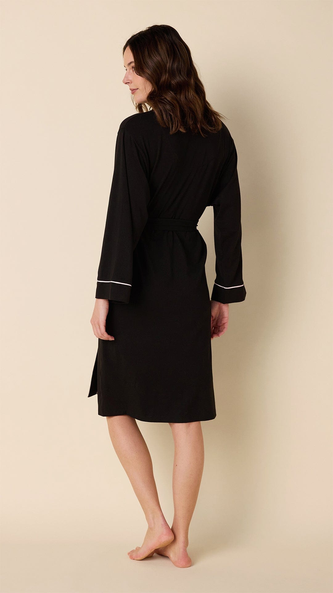Classic Pima Knit Robe - Midnight