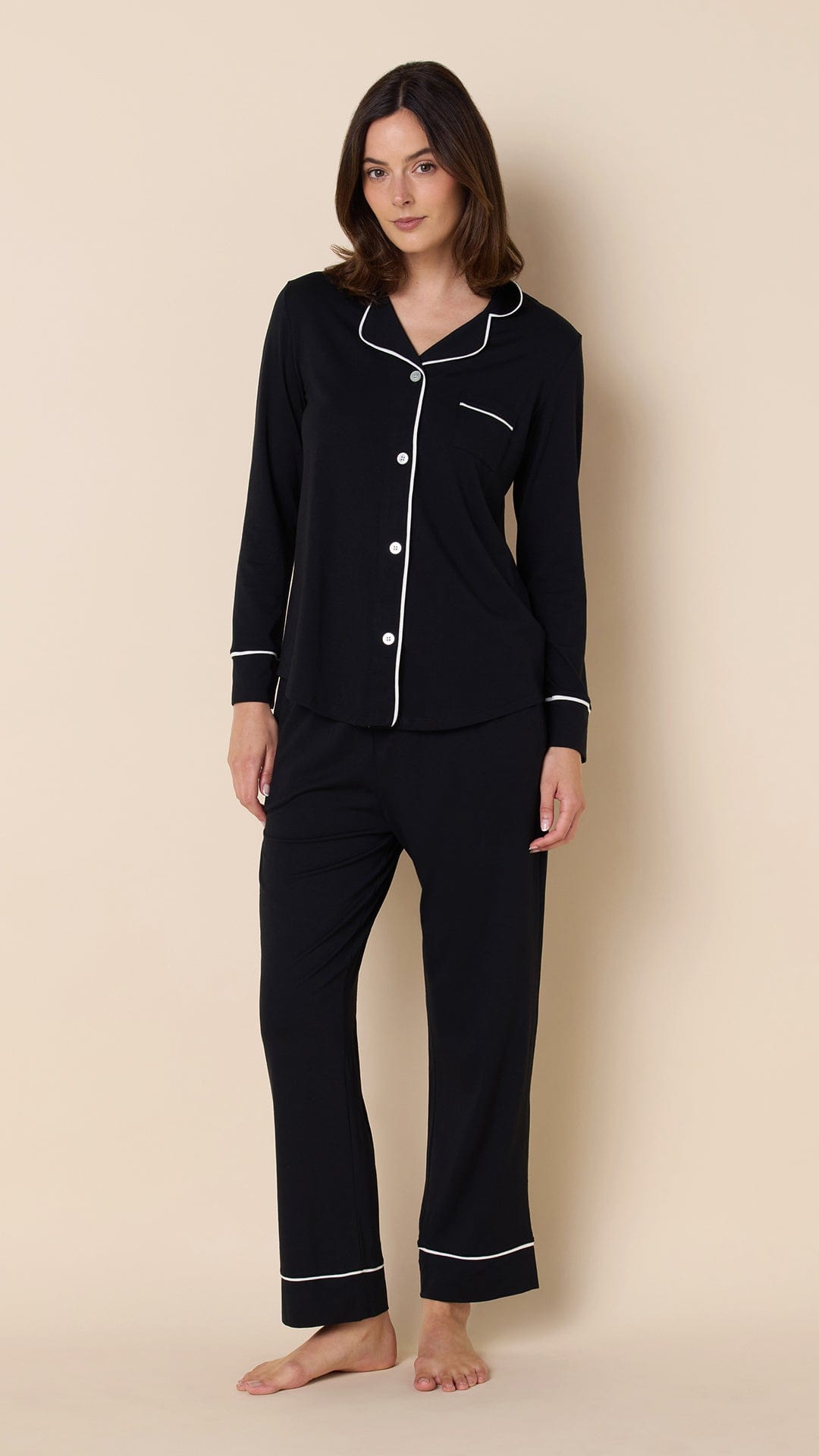 Classic Pima Knit Pajama - Black