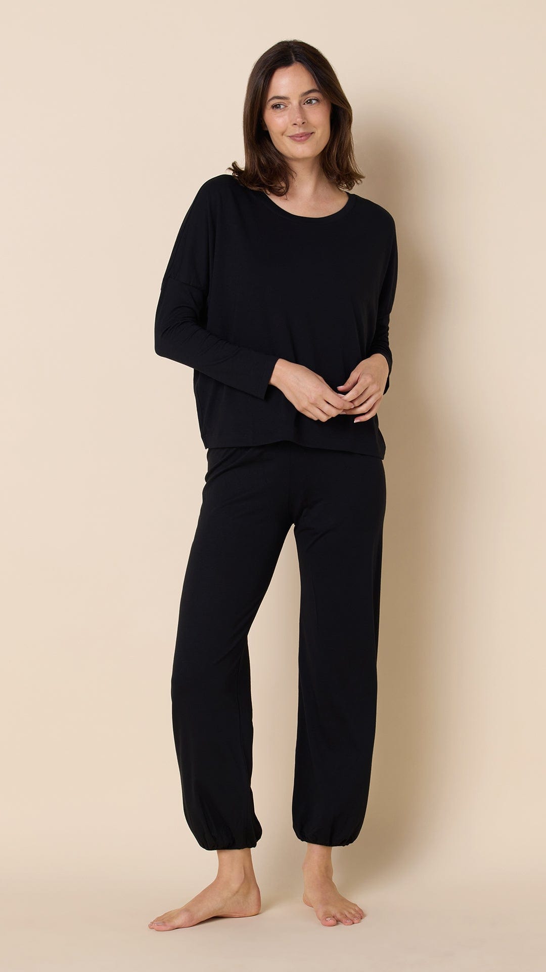 Classic Pima Knit Pullover Set - Midnight