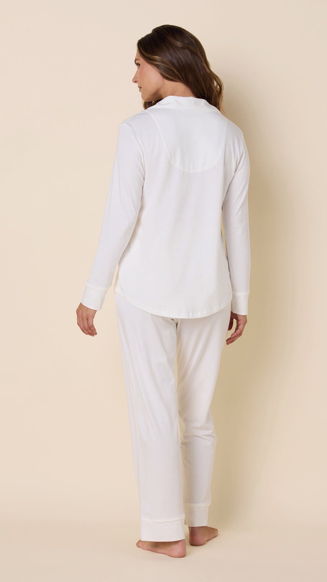 Classic Pima Knit Pajama - White/White