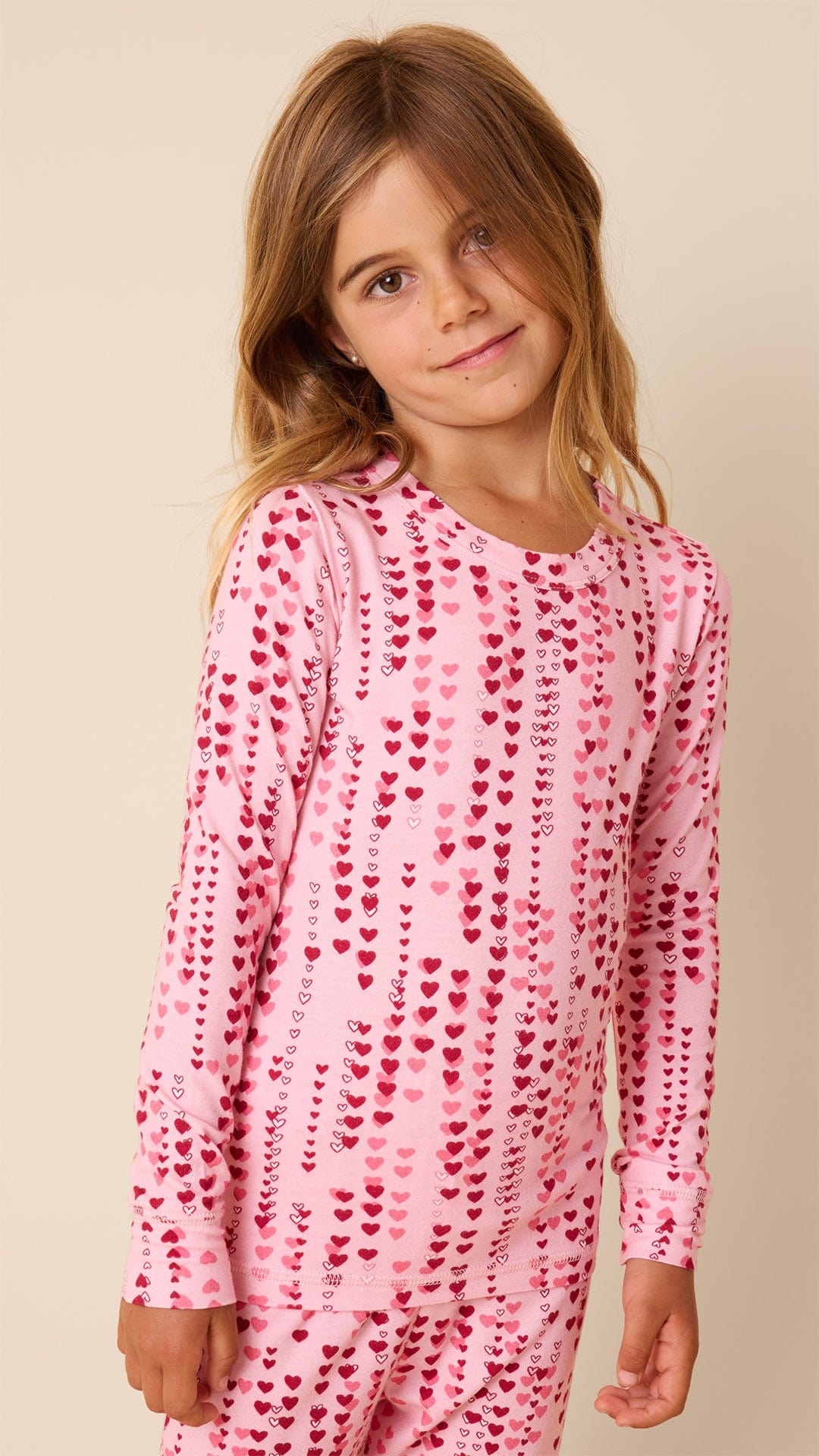 Dreamy Hearts Pima Knit Kids Pajama