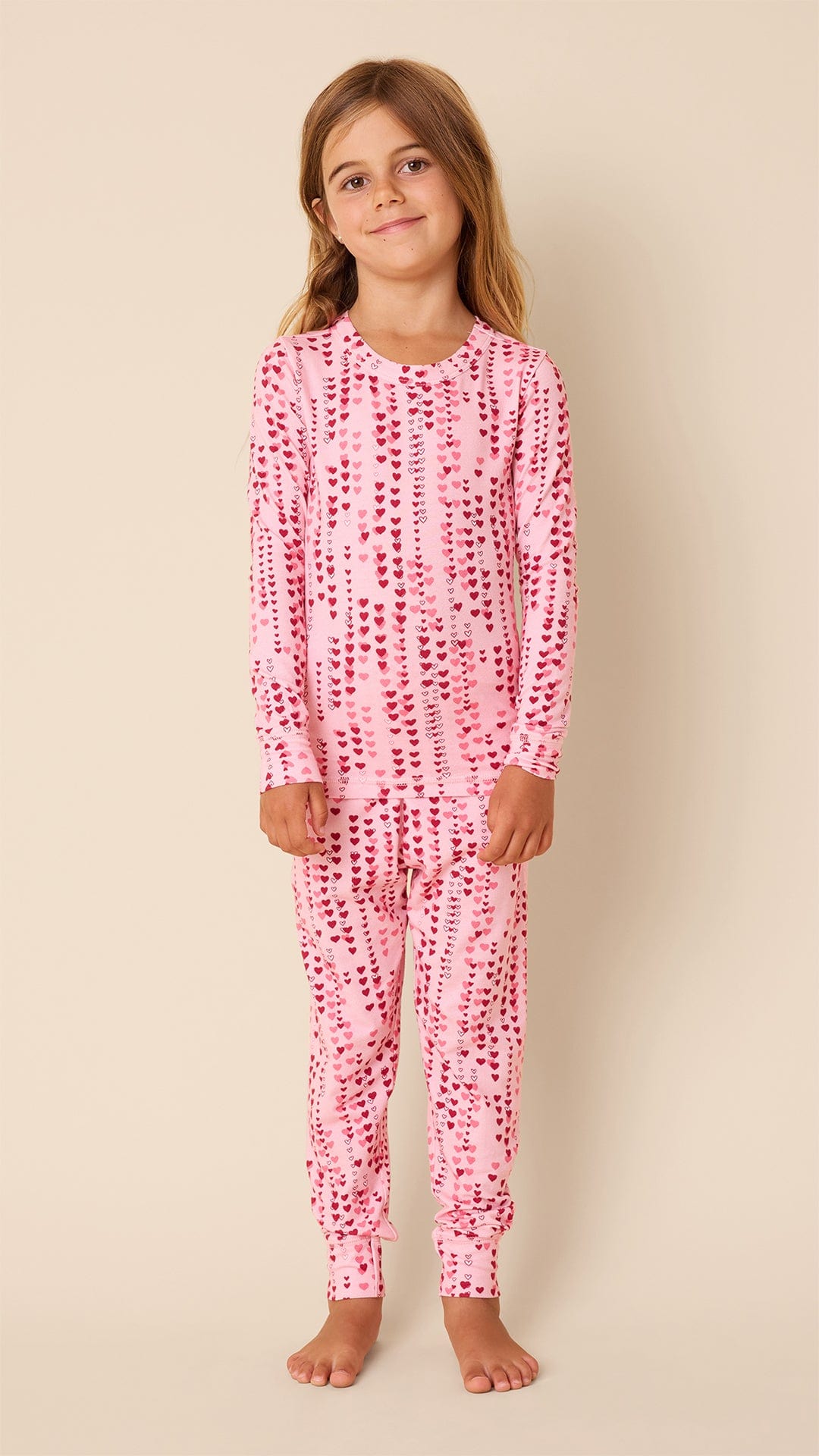 Dreamy Hearts Pima Knit Kids Pajama