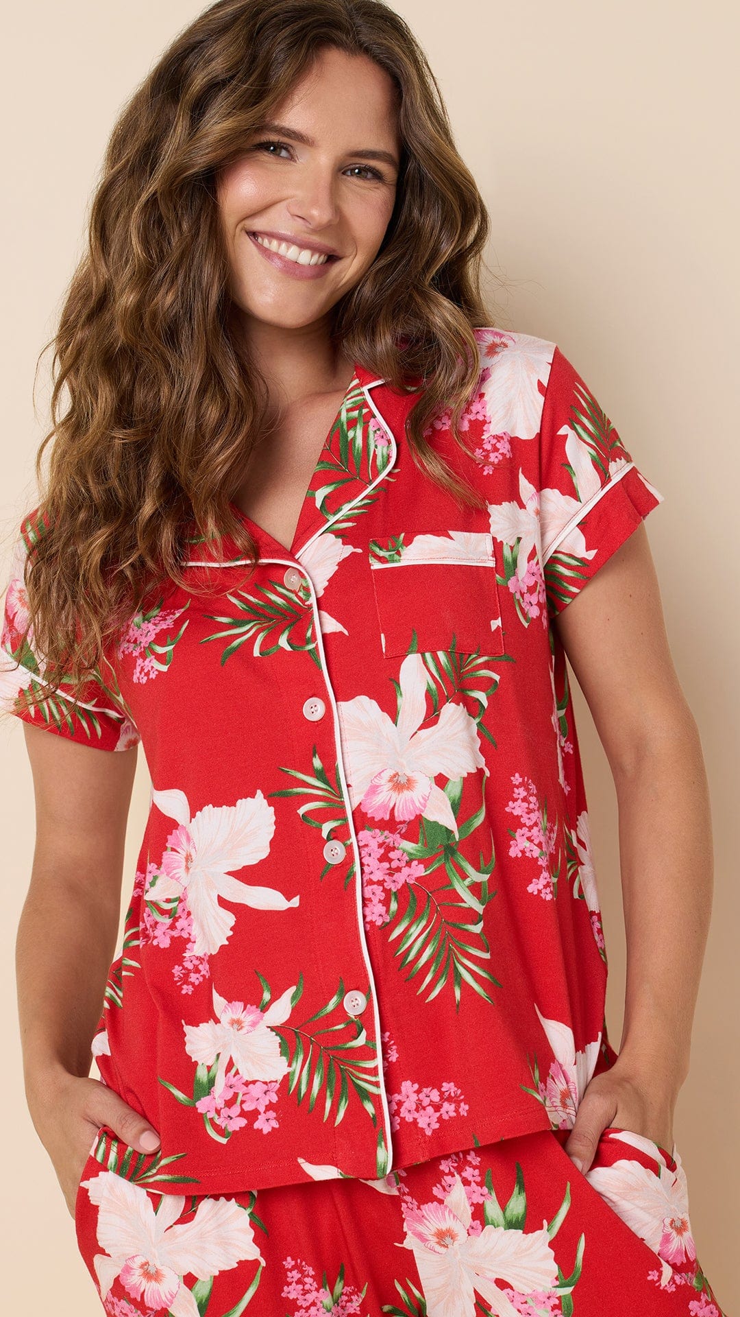 Flora Festiva Pima Knit Capri Set