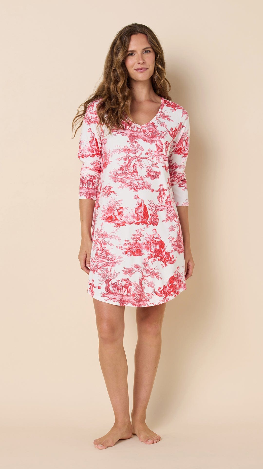 Idle Hours Pima Knit Long-Sleeved Sleep Shirt