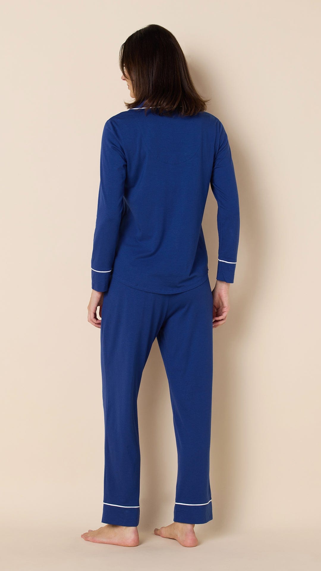 Classic Pima Knit Pajama - Marine Blue