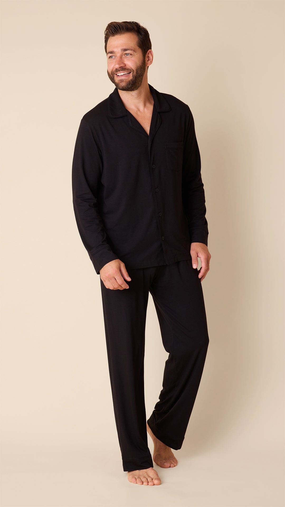 Classic Men's Pima Knit Pajama Set - Midnight