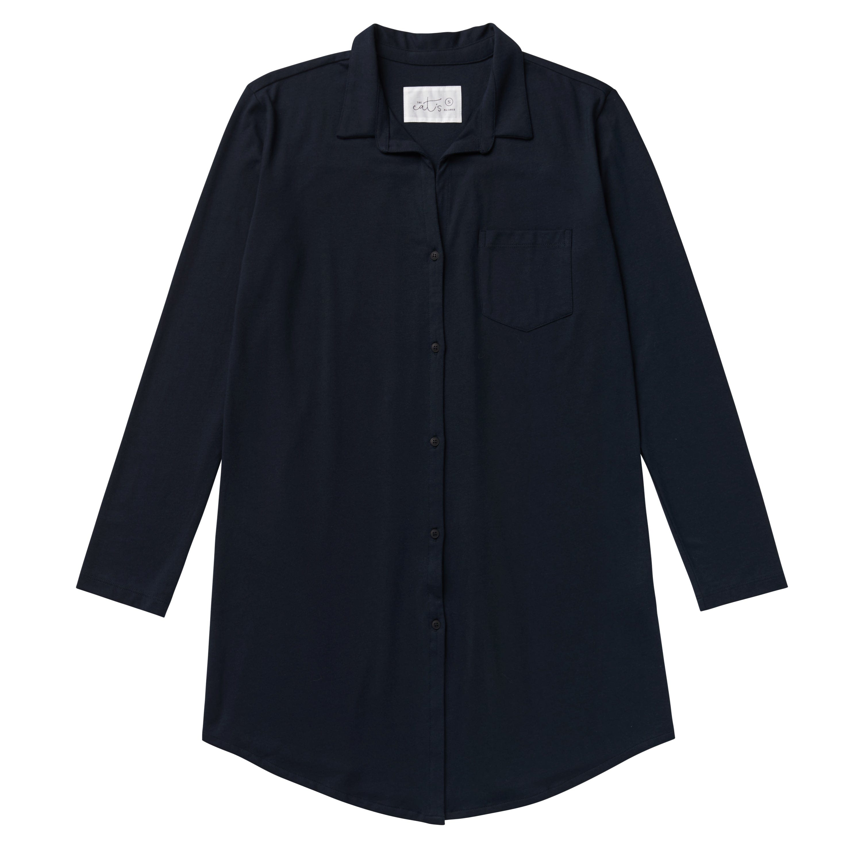 Classic Pima Knit Night Shirt - Midnight