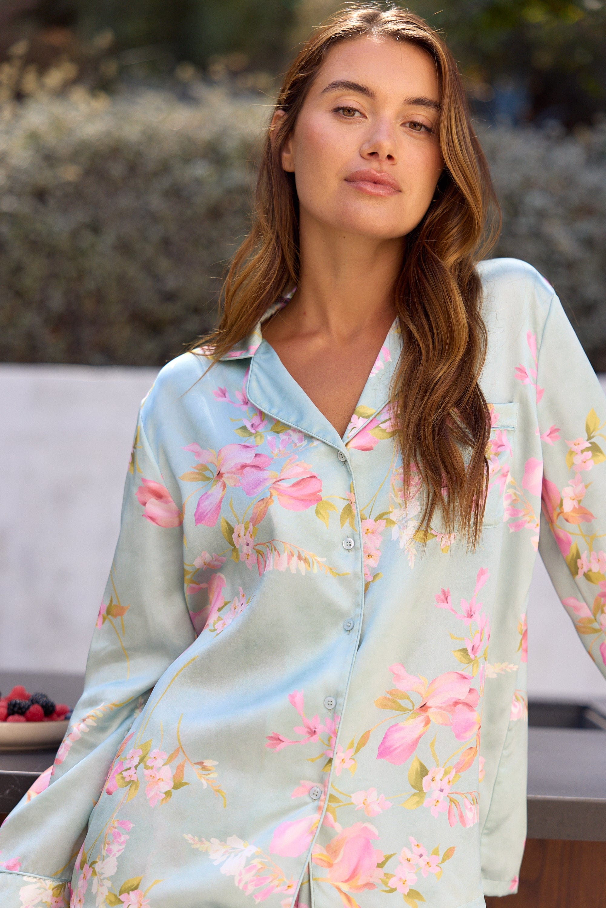Moonlit Garden Silk Pajama