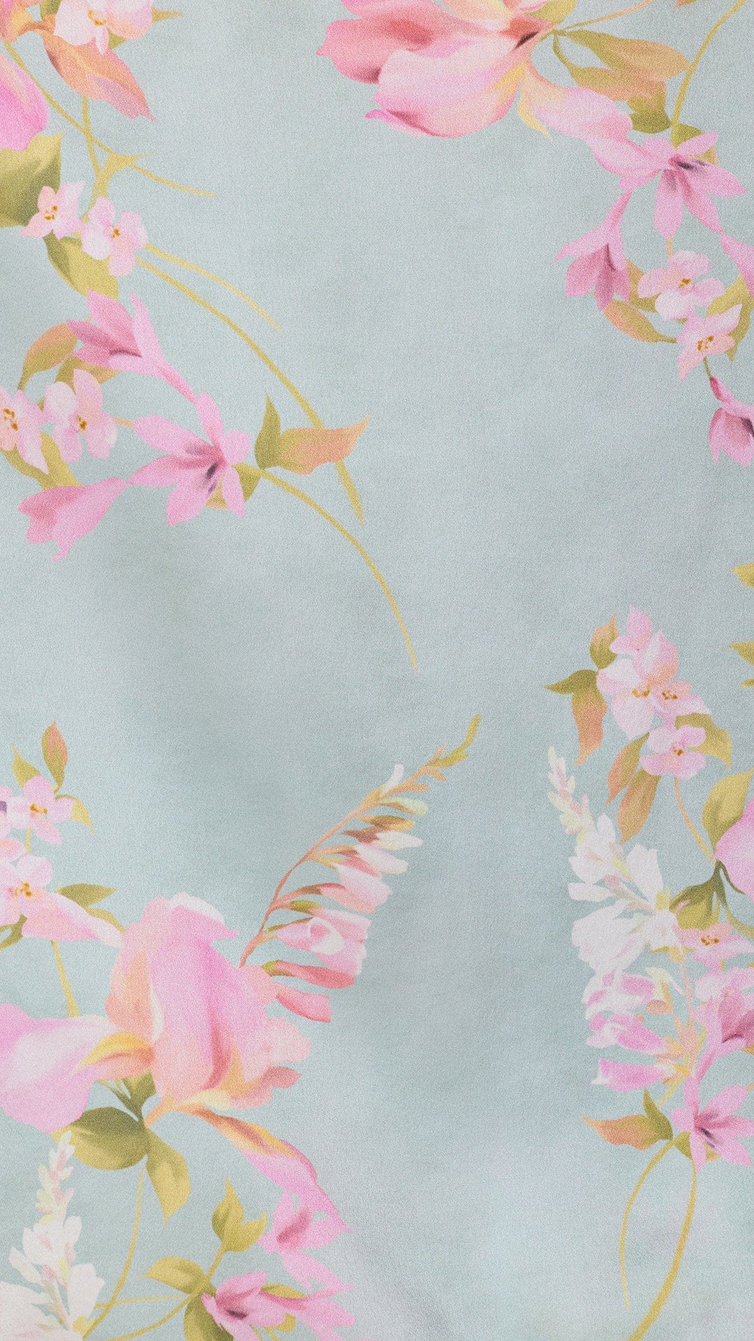 Moonlit Garden Silk Kimono Robe