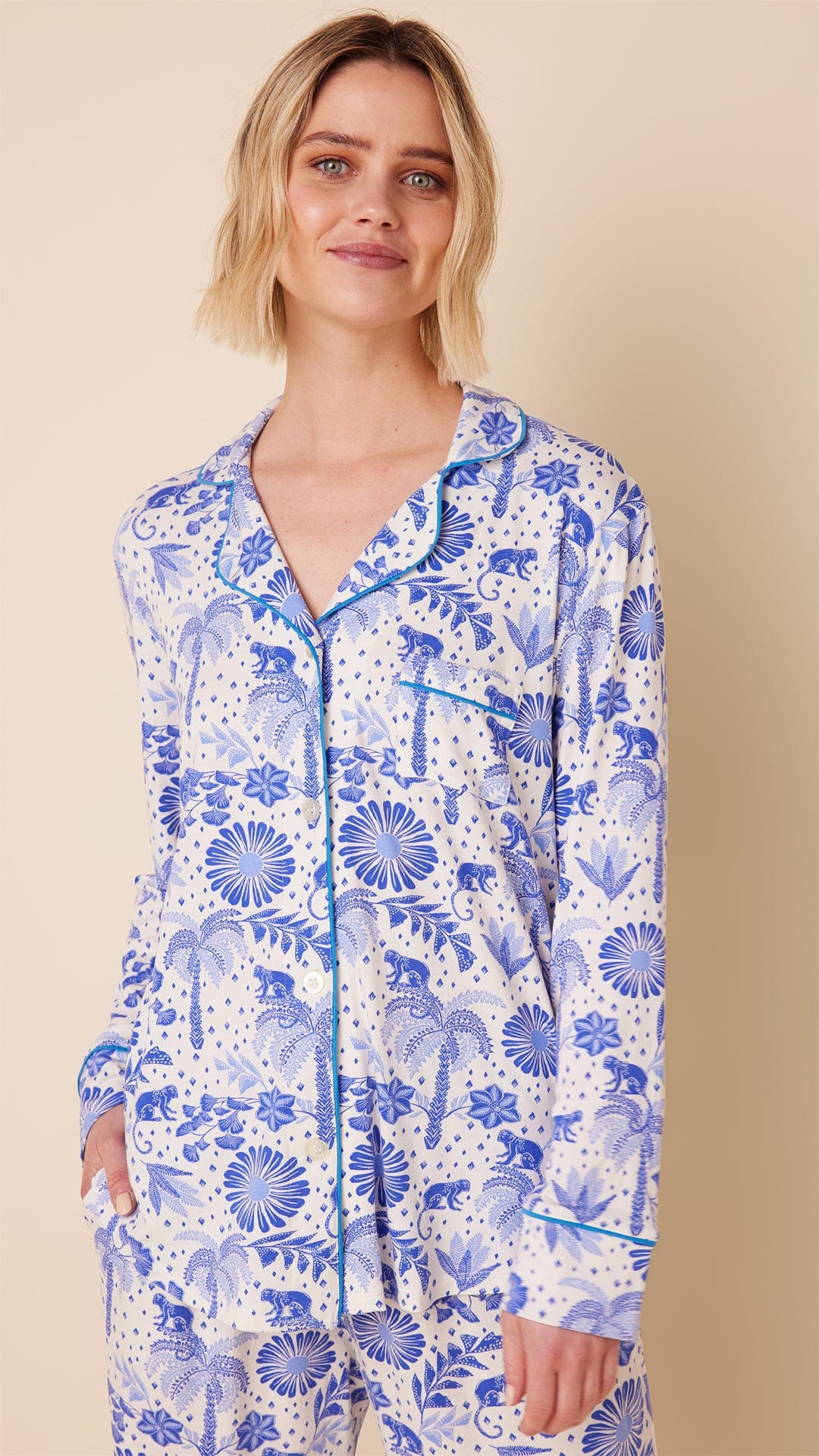 Palmera Pima Knit Long-Sleeved Pajama