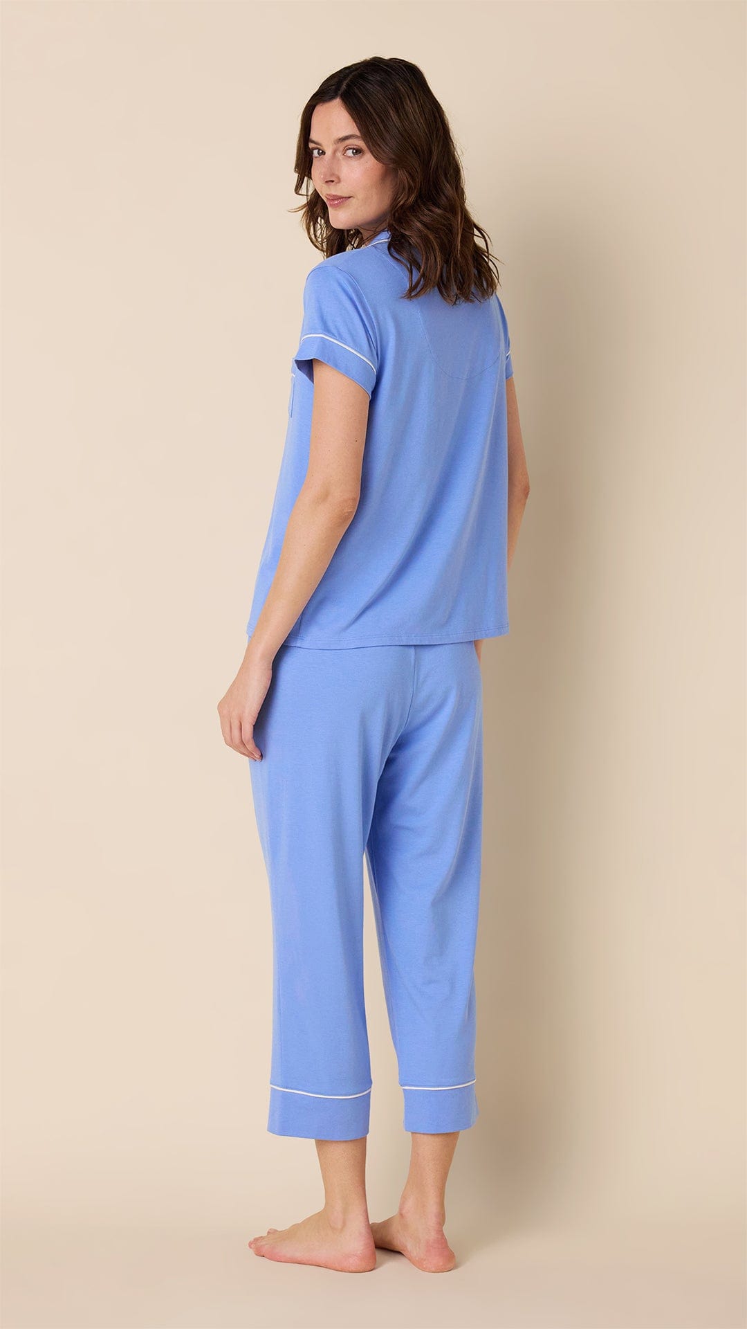 Classic Pima Knit Capri Set - Provence