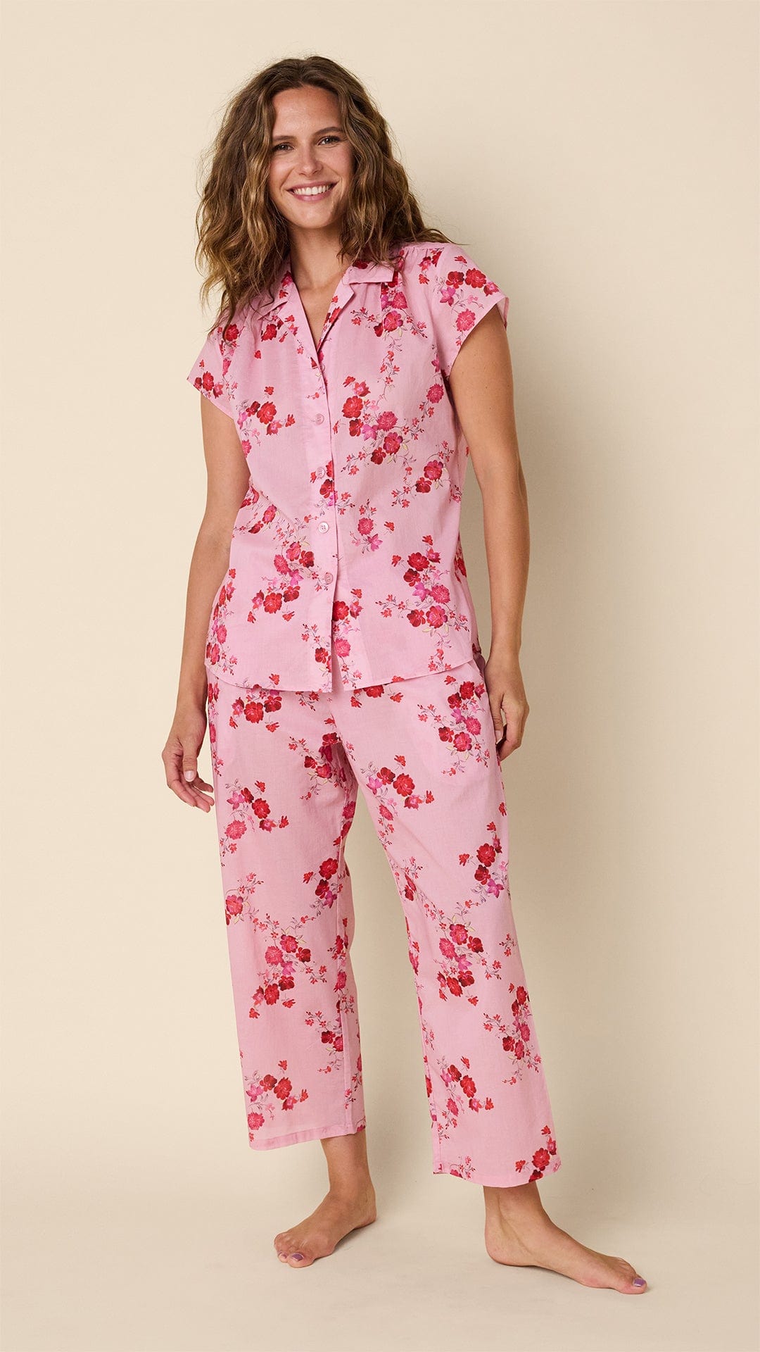 Sorbet Roses Voile Capri