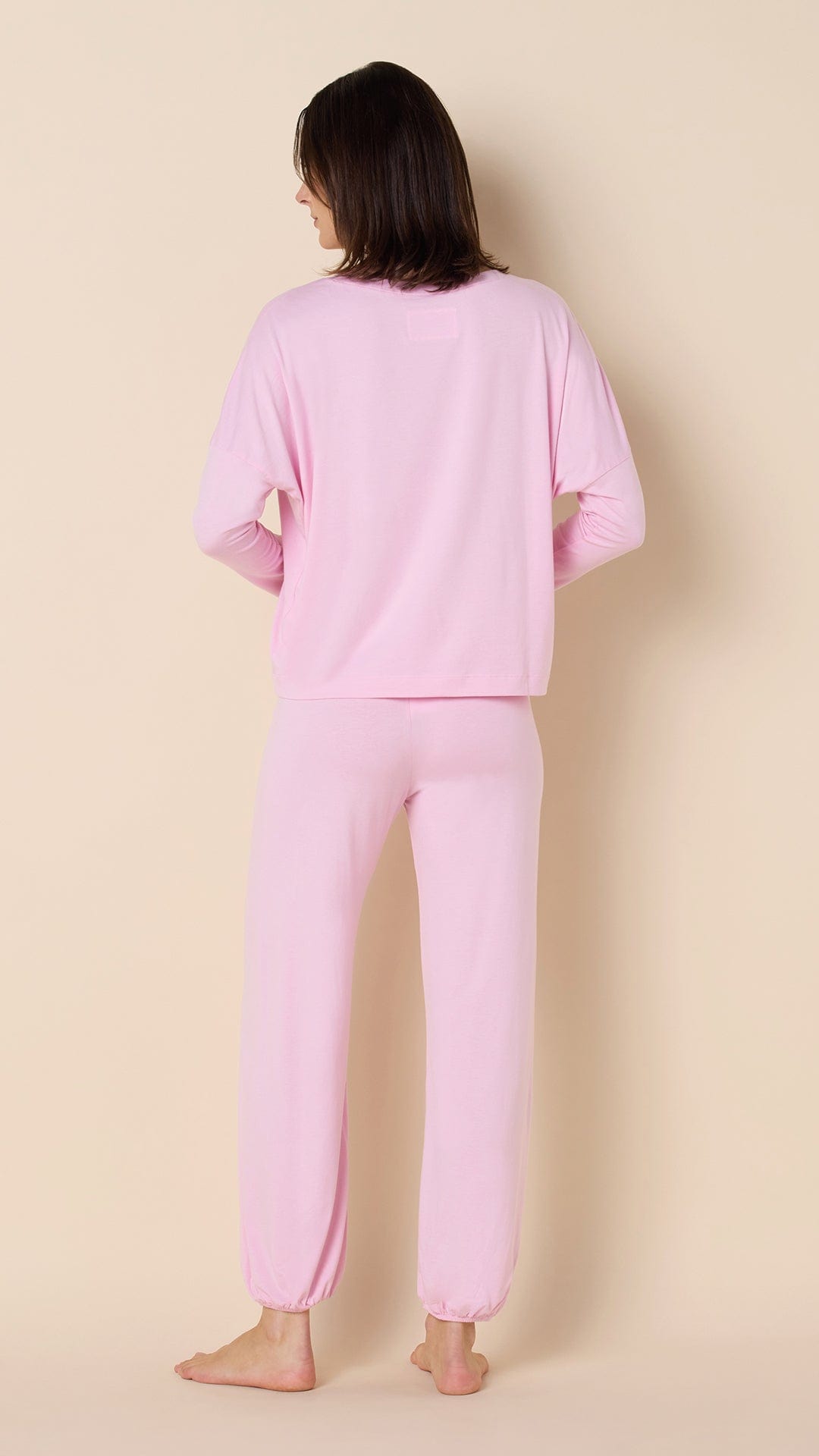 Classic Pima Knit Pullover Set - Pink Moment