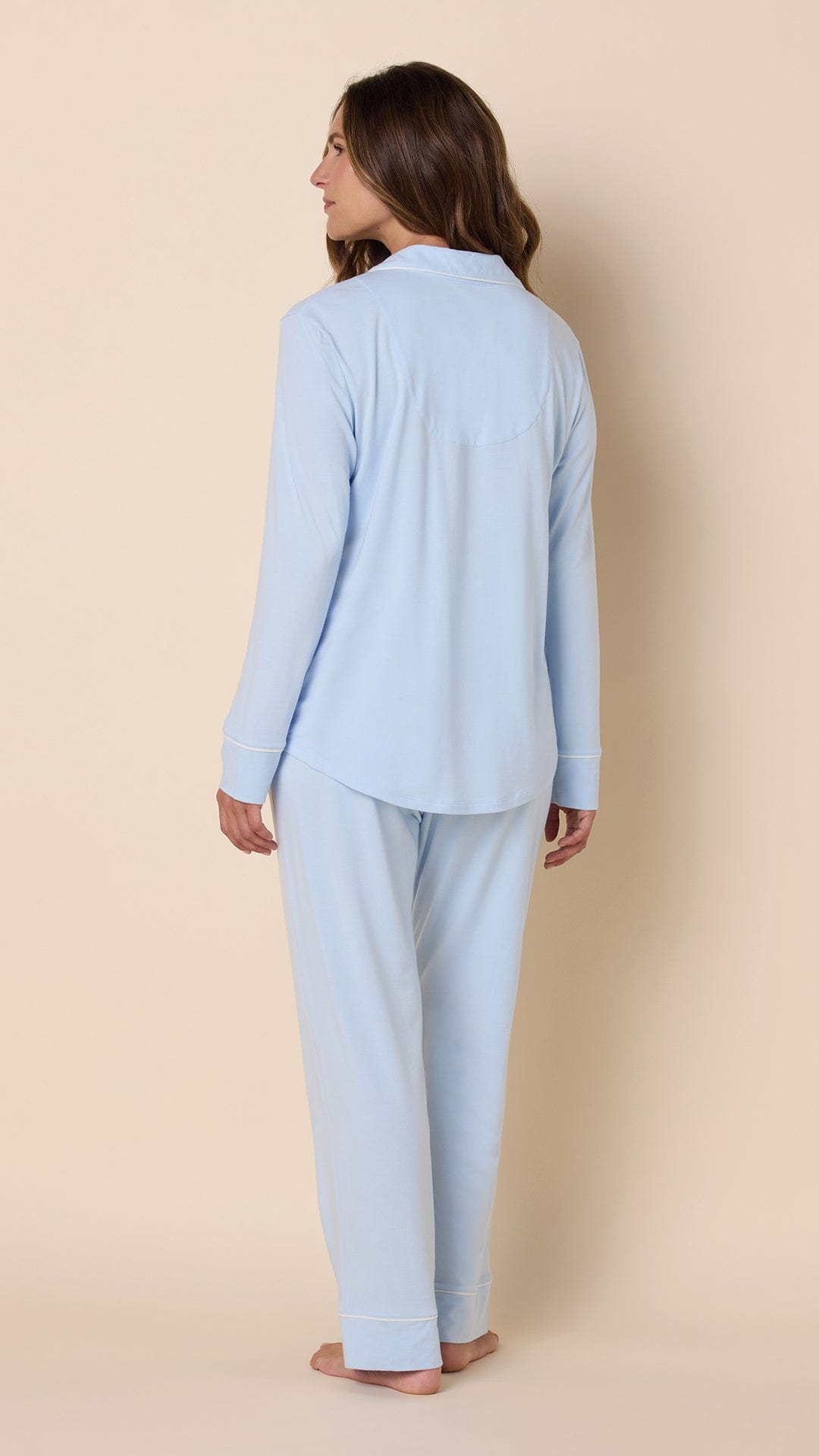 Classic Pima Knit Pajama - Powder Blue