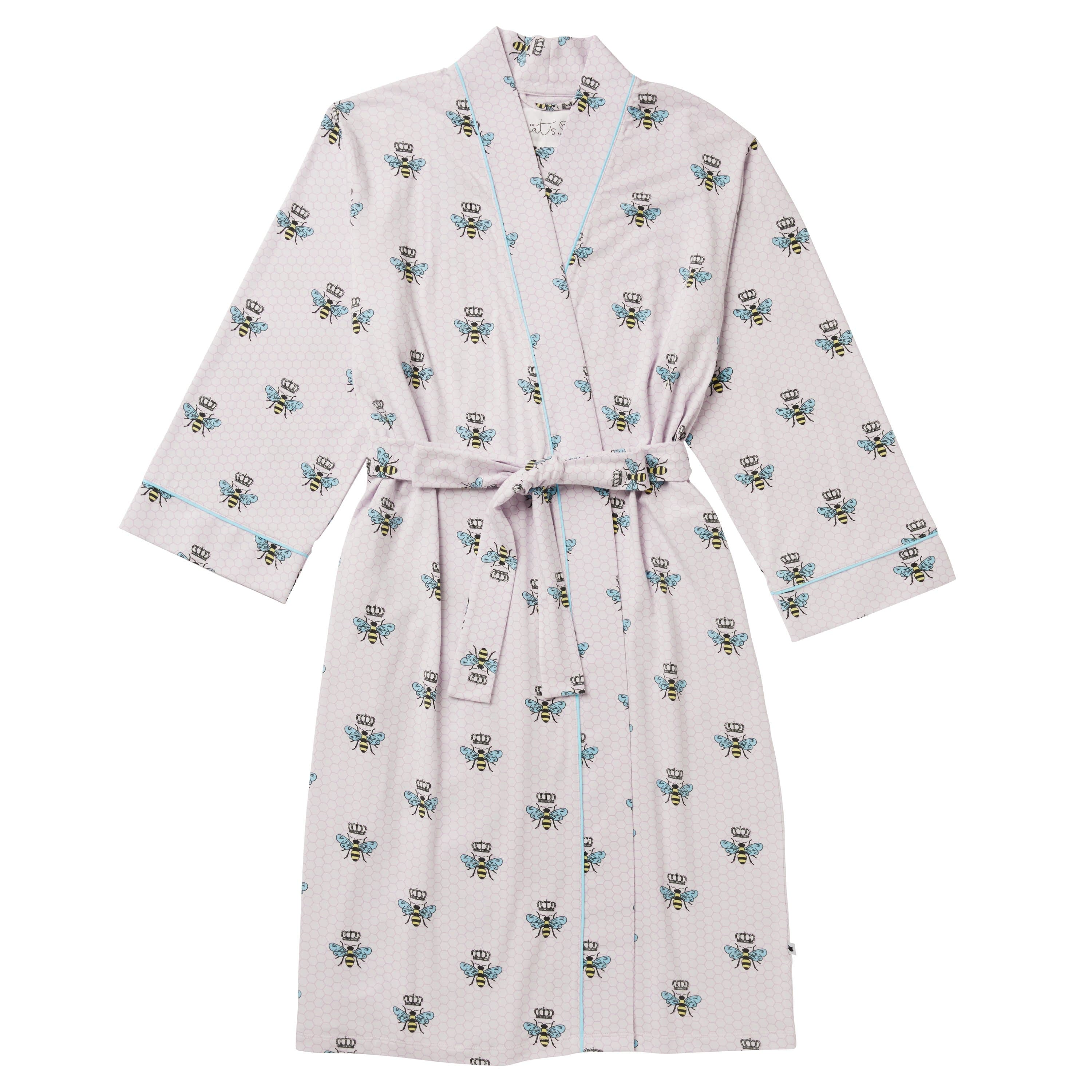 Queen Bee Pima Knit Robe - Pink