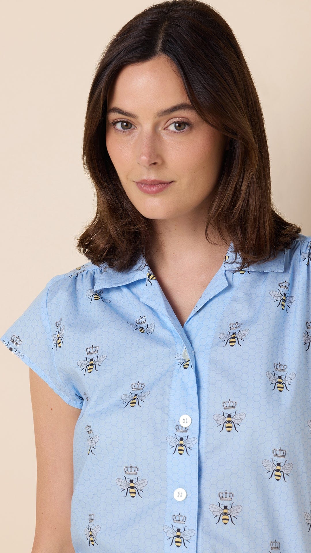 Queen Bee Luxe Pima Capri - Blue