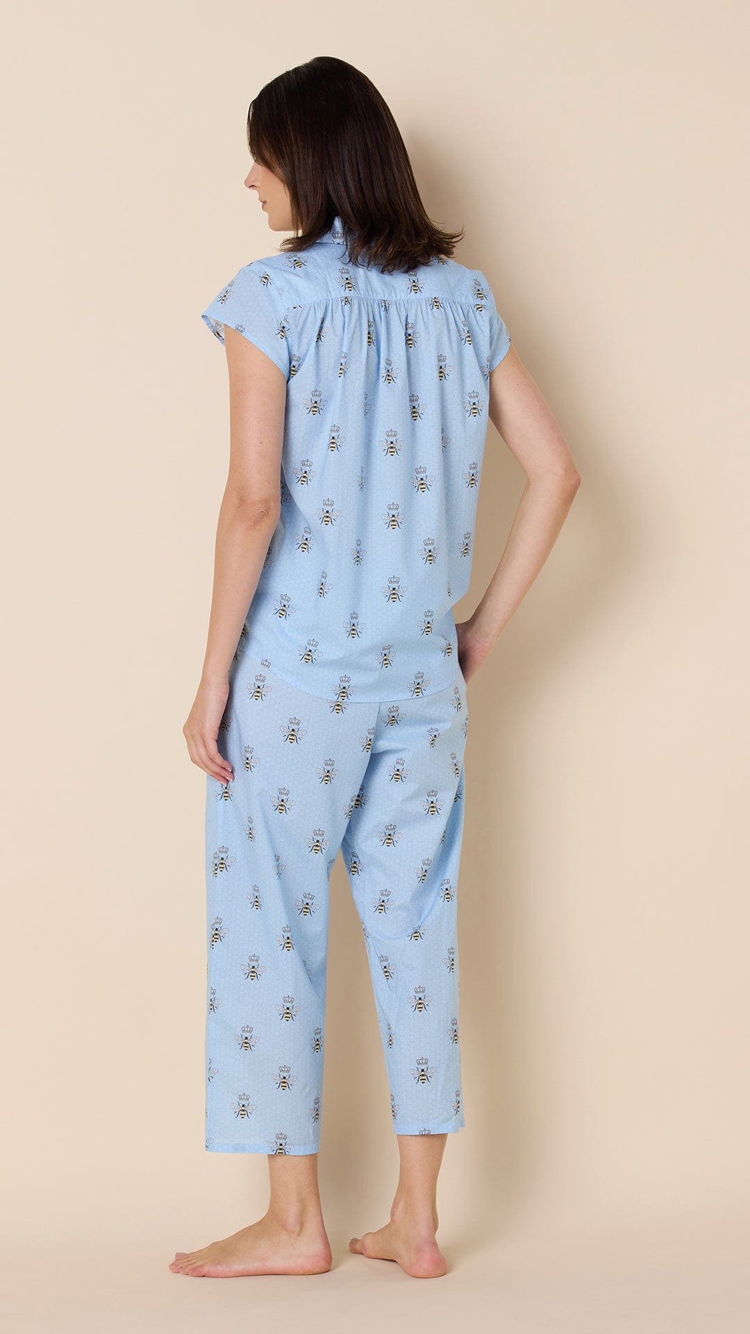 Queen Bee Luxe Pima Capri - Blue