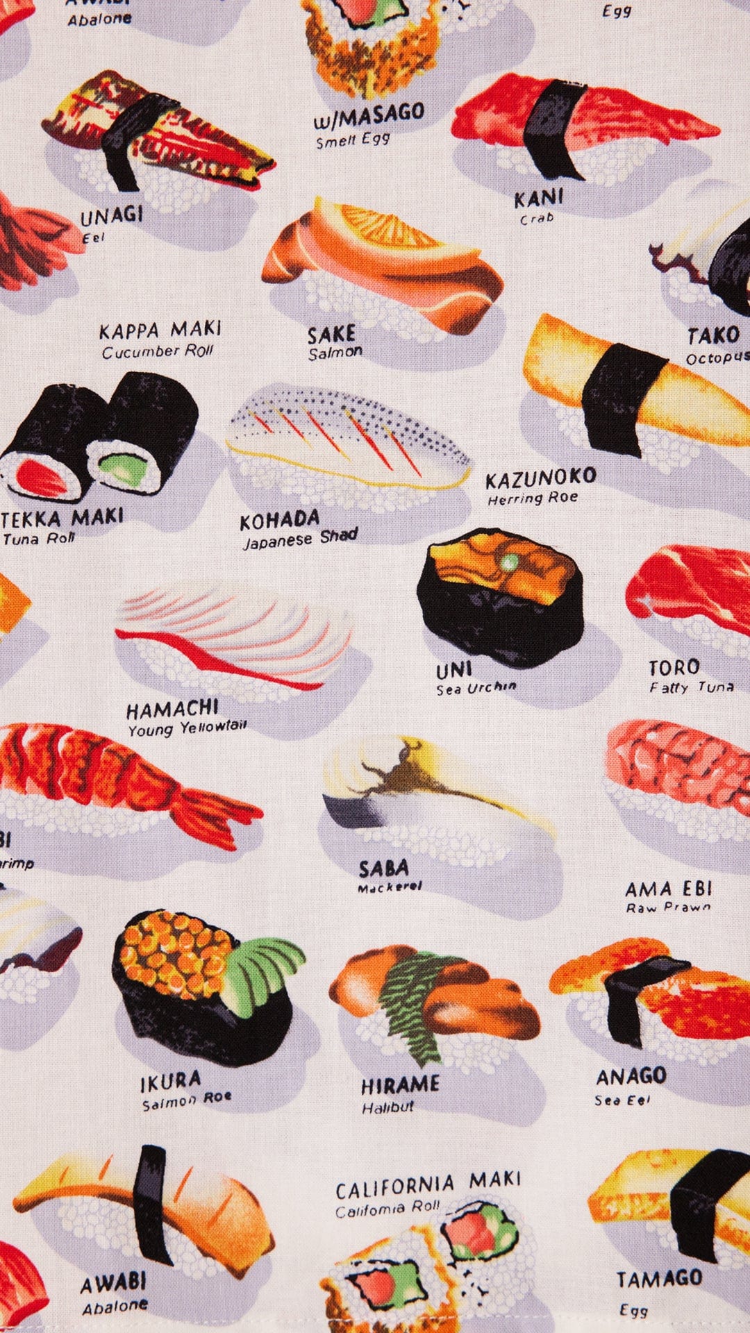 Sushi Poplin Pajama - White