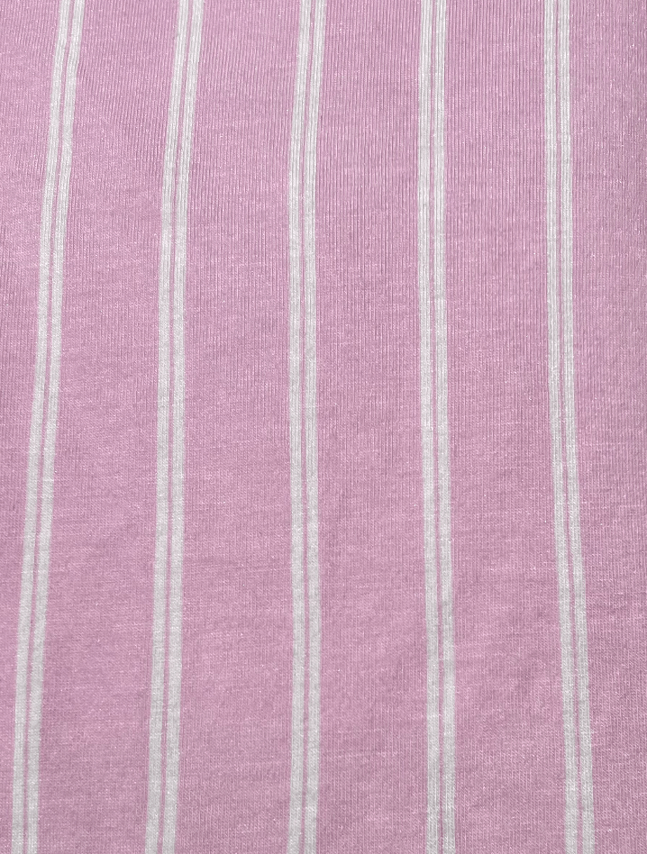 Heritage Stripe Pima Knit Long-Sleeved Pajama - Pink