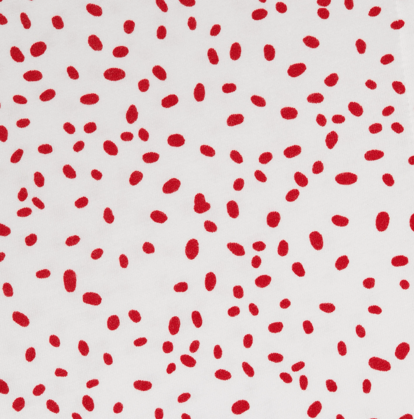 Confetti Dot Pima Knit Kids Pajama - white/Red