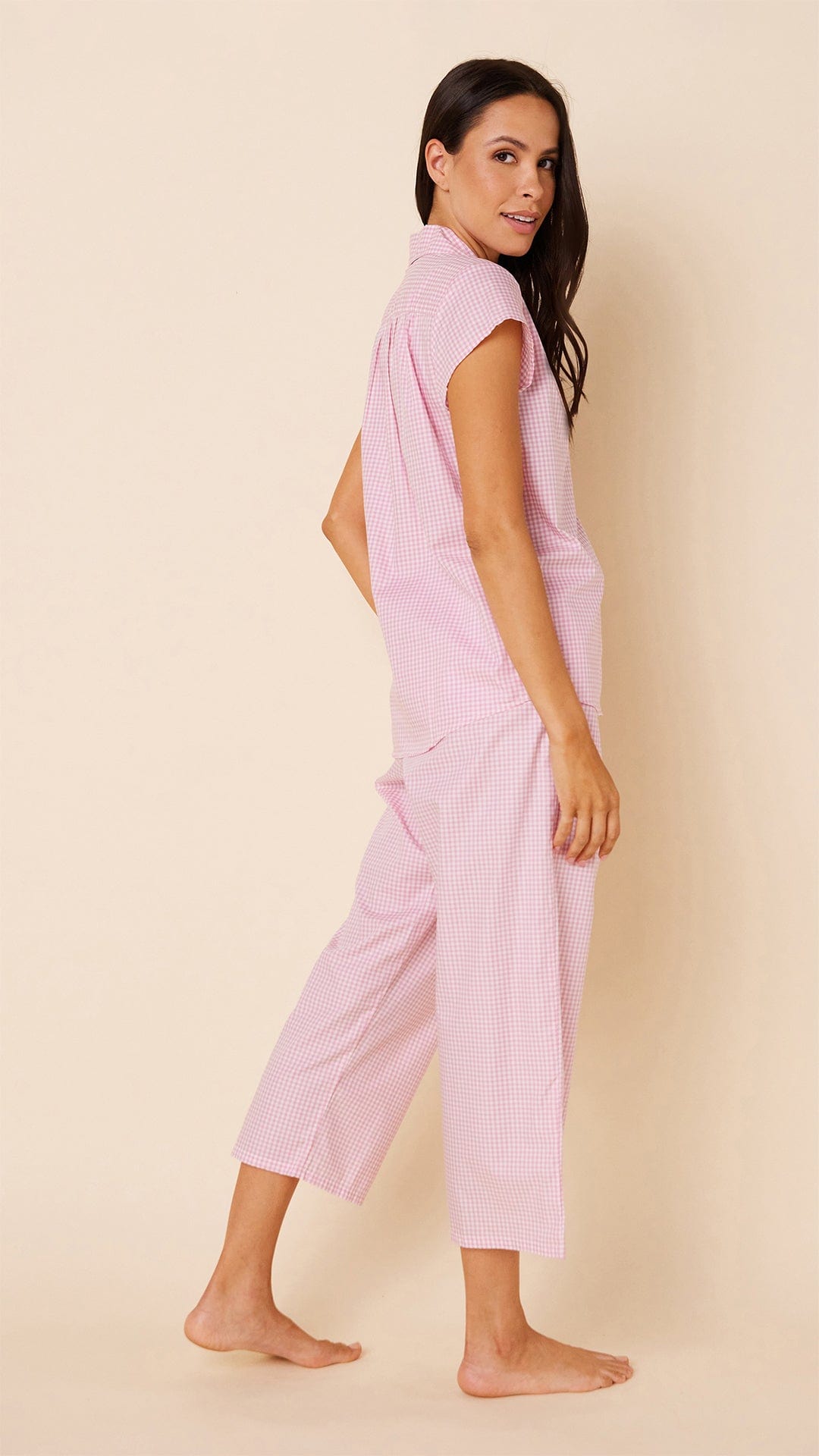 Classic Gingham Capri Luxe Pima - Pink