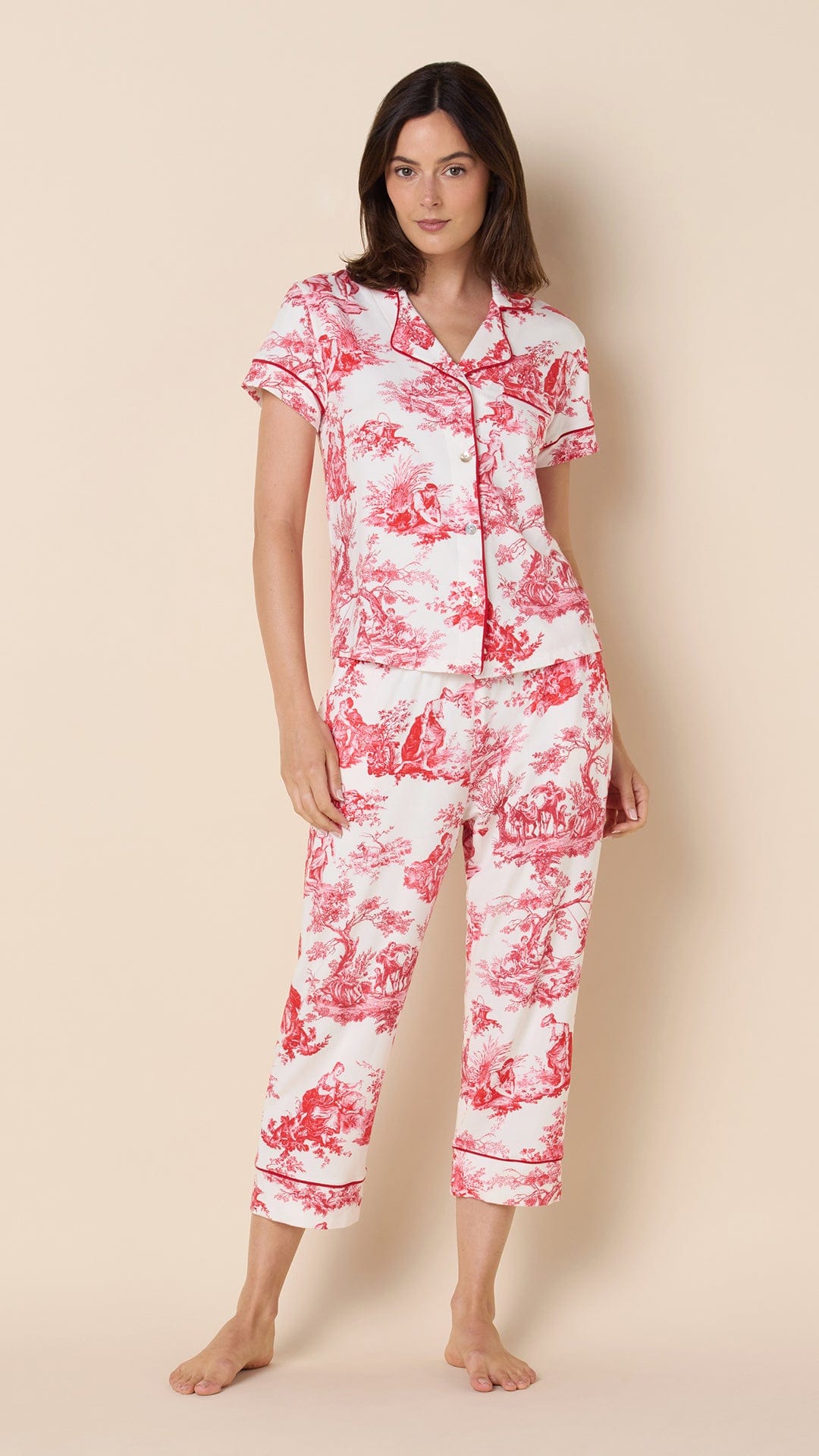 Idle Hours Pima Knit Capri Set