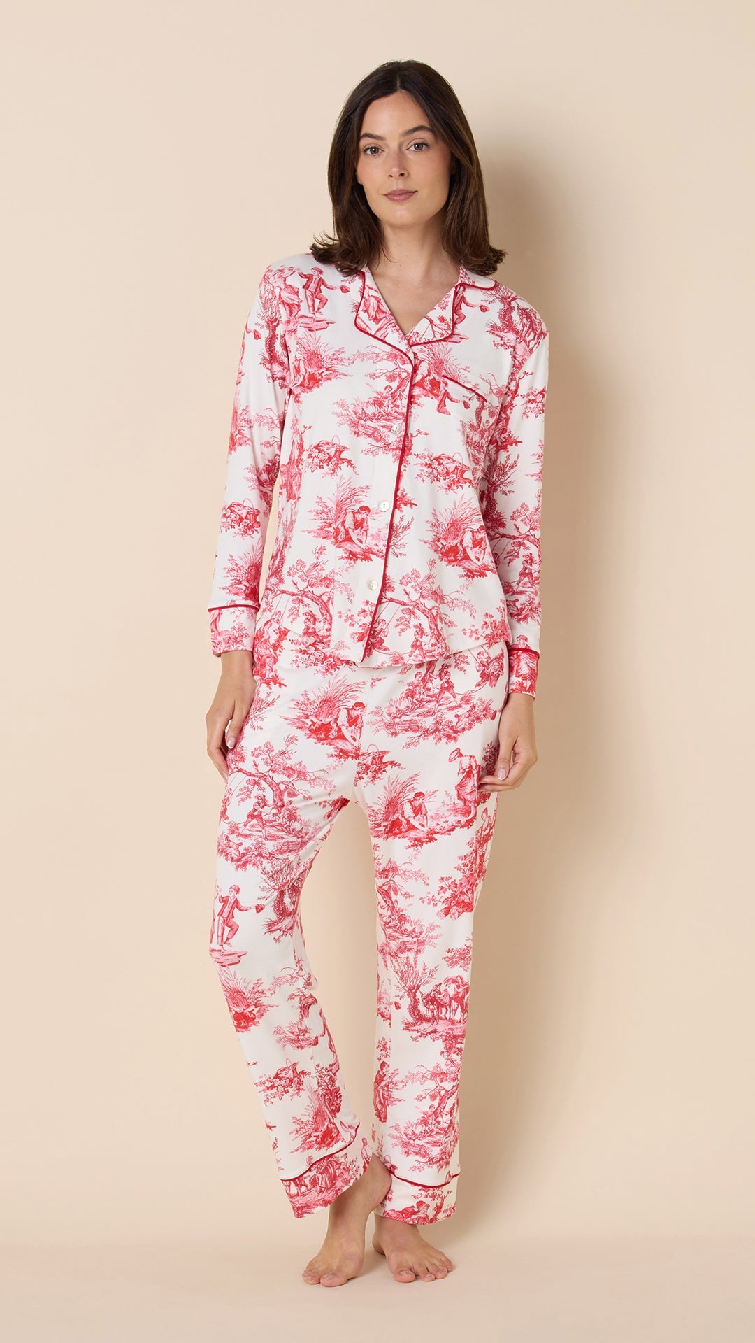 Idle Hours Pima Knit Long-Sleeved Pajama