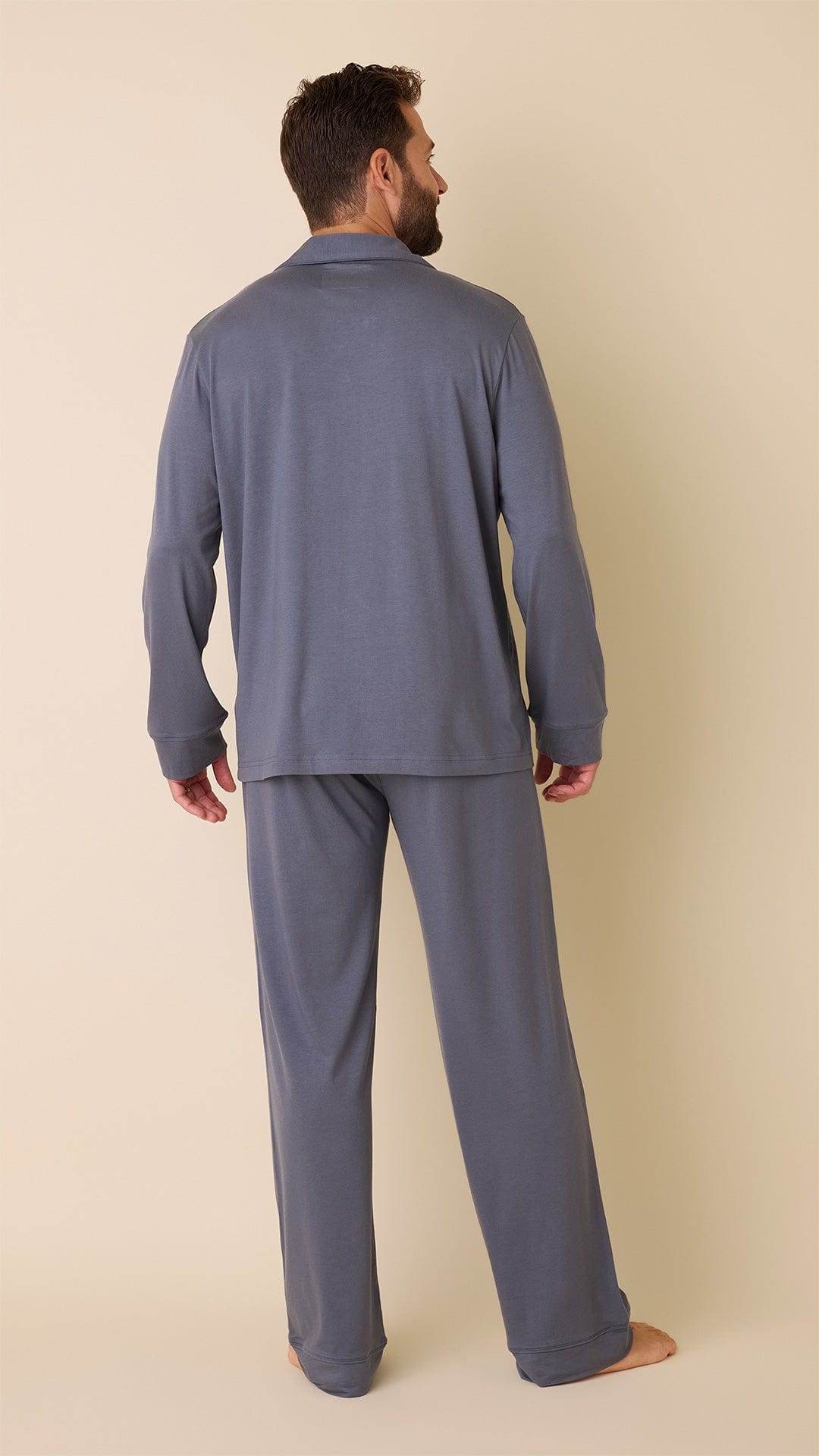 Classic Men's Pima Knit Pajama Set - Steel