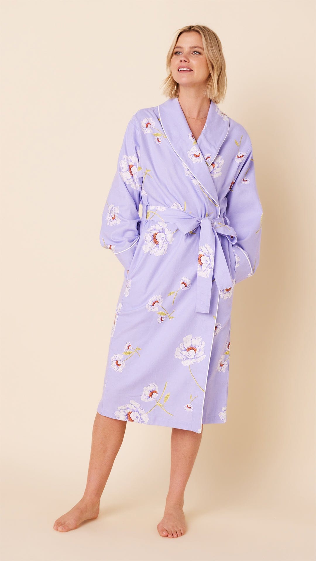 Isabella Shawl Collar Flannel Robe