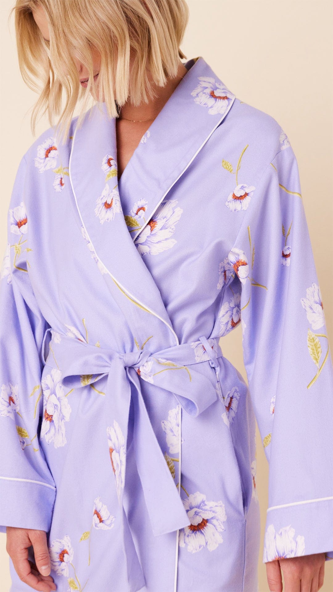 Isabella Shawl Collar Flannel Robe
