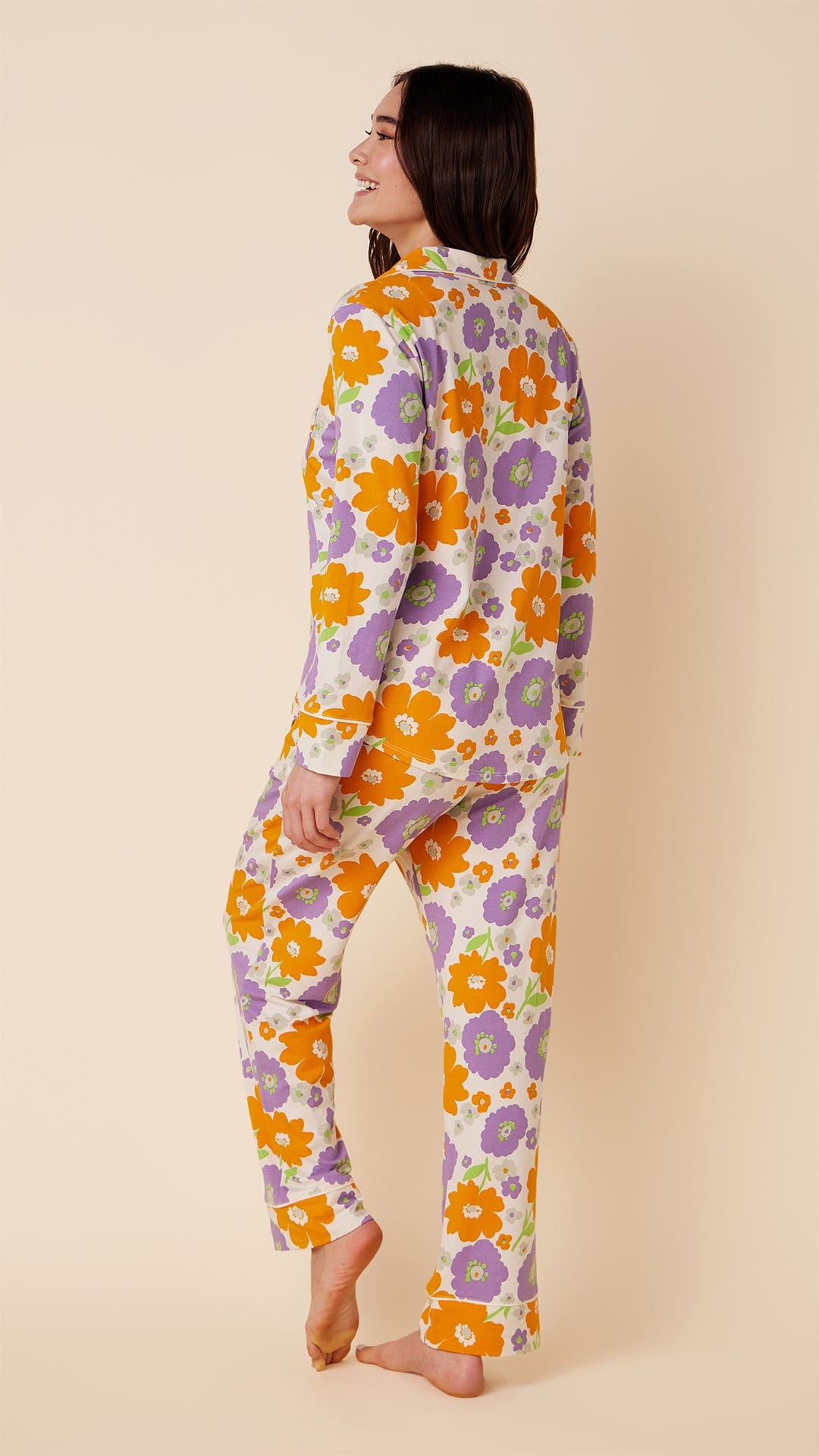 Popping Pansies Pima Knit Pajama