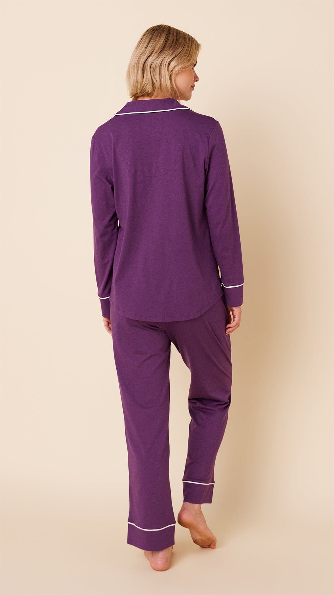 Classic Pima Knit Pajama - Aubergine